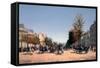 View of the Champs-Elysees from the Place De L'etoile in Paris - Grandjean, Edmond (1844-1908) - 18-Edmond Georges Grandjean-Framed Stretched Canvas