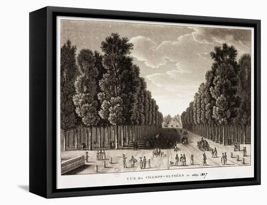 View of the Champs-Elysees-null-Framed Stretched Canvas