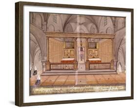 View of the Chancel and Altar, from 'L'Abbaye De Port-Royal', C.1710-Louise Madelaine Cochin-Framed Giclee Print