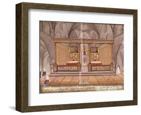 View of the Chancel and Altar, from 'L'Abbaye De Port-Royal', C.1710-Louise Madelaine Cochin-Framed Giclee Print