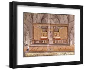 View of the Chancel and Altar, from 'L'Abbaye De Port-Royal', C.1710-Louise Madelaine Cochin-Framed Giclee Print