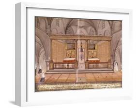 View of the Chancel and Altar, from 'L'Abbaye De Port-Royal', C.1710-Louise Madelaine Cochin-Framed Giclee Print