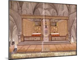 View of the Chancel and Altar, from 'L'Abbaye De Port-Royal', C.1710-Louise Madelaine Cochin-Mounted Giclee Print