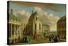 View of the Chapel of the Chateau De Versailles from the Courtyard-Jacques Rigaud-Stretched Canvas