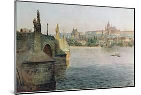 View of the Charles Bridge from Krizovnicka Namesti, from 'stara Praha-Vaclav Jansa-Mounted Giclee Print