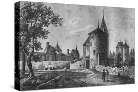 View of the Chateau De Montaigne-Jean Jerome Baugean-Stretched Canvas