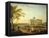 View of the Chateau De Montmusard in the Dijon Area, France-Jean-Baptiste Lesueur-Framed Stretched Canvas