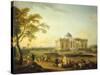 View of the Chateau De Montmusard in the Dijon Area, France-Jean-Baptiste Lesueur-Stretched Canvas