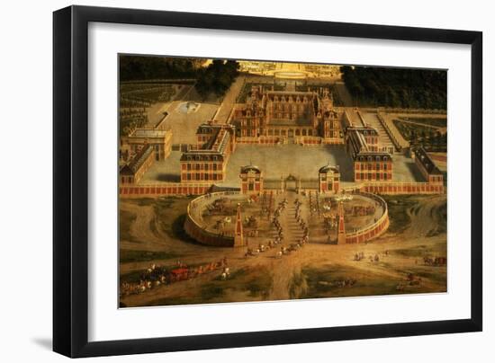 View of the Chateau, Gardens and Park of Versailles from the Avenue De Paris-Pierre Patel-Framed Giclee Print