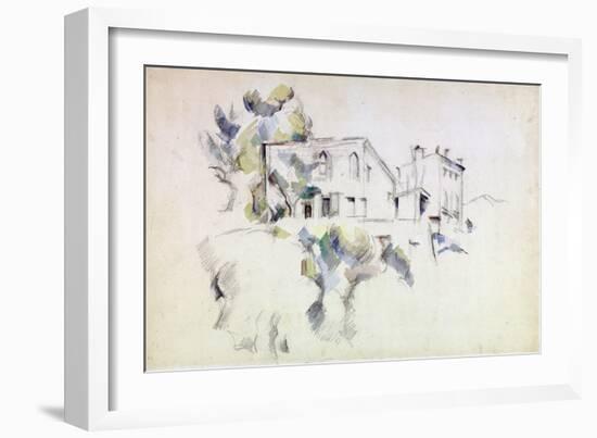 View of the Château Noir-Paul Cézanne-Framed Giclee Print