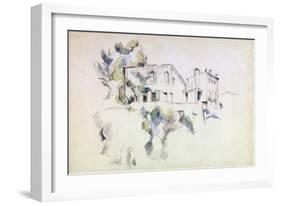 View of the Château Noir-Paul Cézanne-Framed Giclee Print