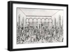 View of the Chemistry Laboratory of Baron Justus Von Liebig at Giessen-Carl Friedrich Wilhelm Trautschold-Framed Giclee Print