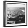 View of the Chicago Harbor, During the Arrival of Queen Elizabeth Ii and Philip-null-Framed Photographic Print