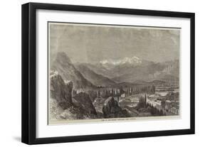 View of the Chilian Cordillera, from Santiago-null-Framed Giclee Print