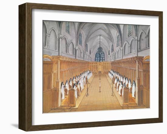 View of the Choir, from 'L'Abbaye De Port-Royal', C.1710-Louise Madelaine Cochin-Framed Giclee Print