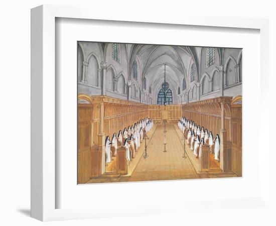 View of the Choir, from 'L'Abbaye De Port-Royal', C.1710-Louise Madelaine Cochin-Framed Giclee Print