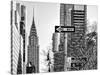 View of The Chrysler Building and Avenue of the Americas Sign - Manhattan - New York-Philippe Hugonnard-Stretched Canvas