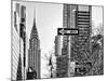 View of The Chrysler Building and Avenue of the Americas Sign - Manhattan - New York-Philippe Hugonnard-Mounted Photographic Print