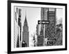 View of The Chrysler Building and Avenue of the Americas Sign - Manhattan - New York-Philippe Hugonnard-Framed Photographic Print