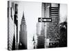 View of The Chrysler Building and Avenue of the Americas Sign - Manhattan - New York-Philippe Hugonnard-Stretched Canvas