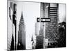 View of The Chrysler Building and Avenue of the Americas Sign - Manhattan - New York-Philippe Hugonnard-Mounted Photographic Print