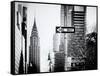 View of The Chrysler Building and Avenue of the Americas Sign - Manhattan - New York-Philippe Hugonnard-Framed Stretched Canvas