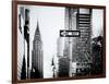 View of The Chrysler Building and Avenue of the Americas Sign - Manhattan - New York-Philippe Hugonnard-Framed Photographic Print