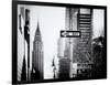 View of The Chrysler Building and Avenue of the Americas Sign - Manhattan - New York-Philippe Hugonnard-Framed Photographic Print