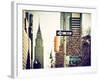 View of The Chrysler Building and Avenue of the Americas Sign - Manhattan - New York-Philippe Hugonnard-Framed Photographic Print