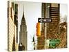 View of The Chrysler Building and Avenue of the Americas Sign - Manhattan - New York-Philippe Hugonnard-Stretched Canvas