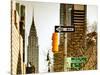 View of The Chrysler Building and Avenue of the Americas Sign - Manhattan - New York-Philippe Hugonnard-Stretched Canvas