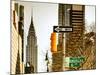 View of The Chrysler Building and Avenue of the Americas Sign - Manhattan - New York-Philippe Hugonnard-Mounted Photographic Print