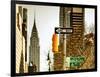 View of The Chrysler Building and Avenue of the Americas Sign - Manhattan - New York-Philippe Hugonnard-Framed Photographic Print