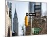 View of The Chrysler Building and Avenue of the Americas Sign - Manhattan - New York-Philippe Hugonnard-Mounted Photographic Print