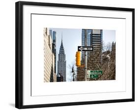 View of The Chrysler Building and Avenue of the Americas Sign - Manhattan - New York-Philippe Hugonnard-Framed Art Print