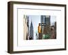 View of The Chrysler Building and Avenue of the Americas Sign - Manhattan - New York-Philippe Hugonnard-Framed Art Print