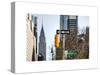 View of The Chrysler Building and Avenue of the Americas Sign - Manhattan - New York-Philippe Hugonnard-Stretched Canvas