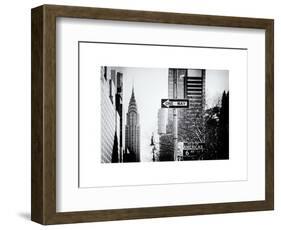 View of The Chrysler Building and Avenue of the Americas Sign - Manhattan - New York-Philippe Hugonnard-Framed Art Print