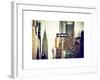 View of The Chrysler Building and Avenue of the Americas Sign - Manhattan - New York-Philippe Hugonnard-Framed Art Print