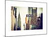 View of The Chrysler Building and Avenue of the Americas Sign - Manhattan - New York-Philippe Hugonnard-Mounted Art Print