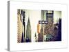 View of The Chrysler Building and Avenue of the Americas Sign - Manhattan - New York-Philippe Hugonnard-Stretched Canvas