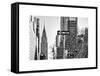 View of The Chrysler Building and Avenue of the Americas Sign - Manhattan - New York-Philippe Hugonnard-Framed Stretched Canvas