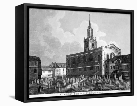 View of the Church and Graveyard of St James Clerkenwell, London, C1820-William Fellows-Framed Stretched Canvas