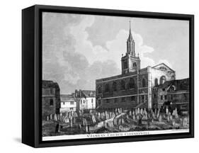 View of the Church and Graveyard of St James Clerkenwell, London, C1820-William Fellows-Framed Stretched Canvas