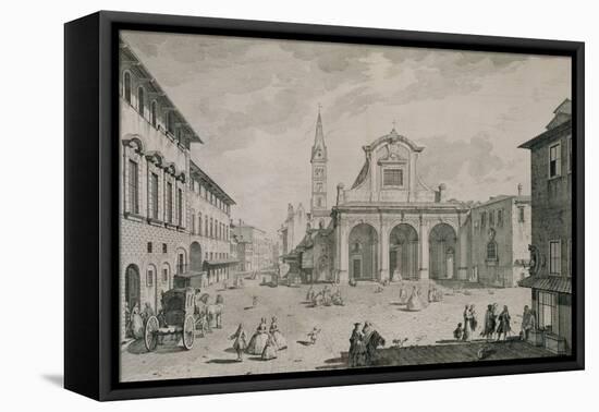 View of the Church of San Pier Maggiore, Florence-Giuseppe Zocchi-Framed Stretched Canvas