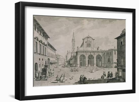 View of the Church of San Pier Maggiore, Florence-Giuseppe Zocchi-Framed Giclee Print