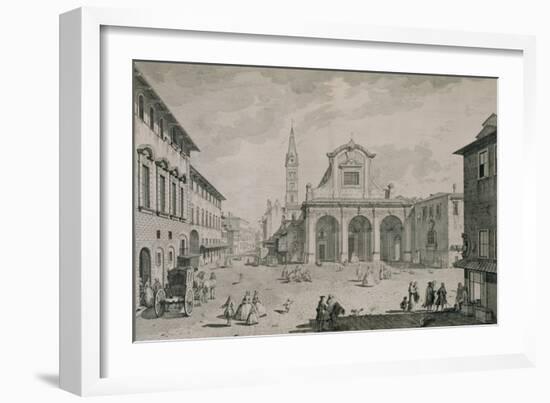 View of the Church of San Pier Maggiore, Florence-Giuseppe Zocchi-Framed Giclee Print