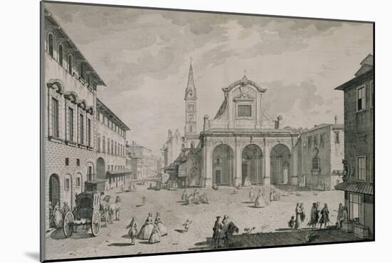 View of the Church of San Pier Maggiore, Florence-Giuseppe Zocchi-Mounted Giclee Print