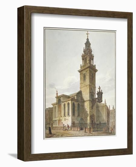 View of the Church of St James Garlickhythe, City of London, 1811-John Coney-Framed Giclee Print