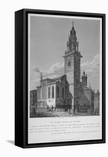 View of the Church of St James Garlickhythe, City of London, 1813-Joseph Skelton-Framed Stretched Canvas